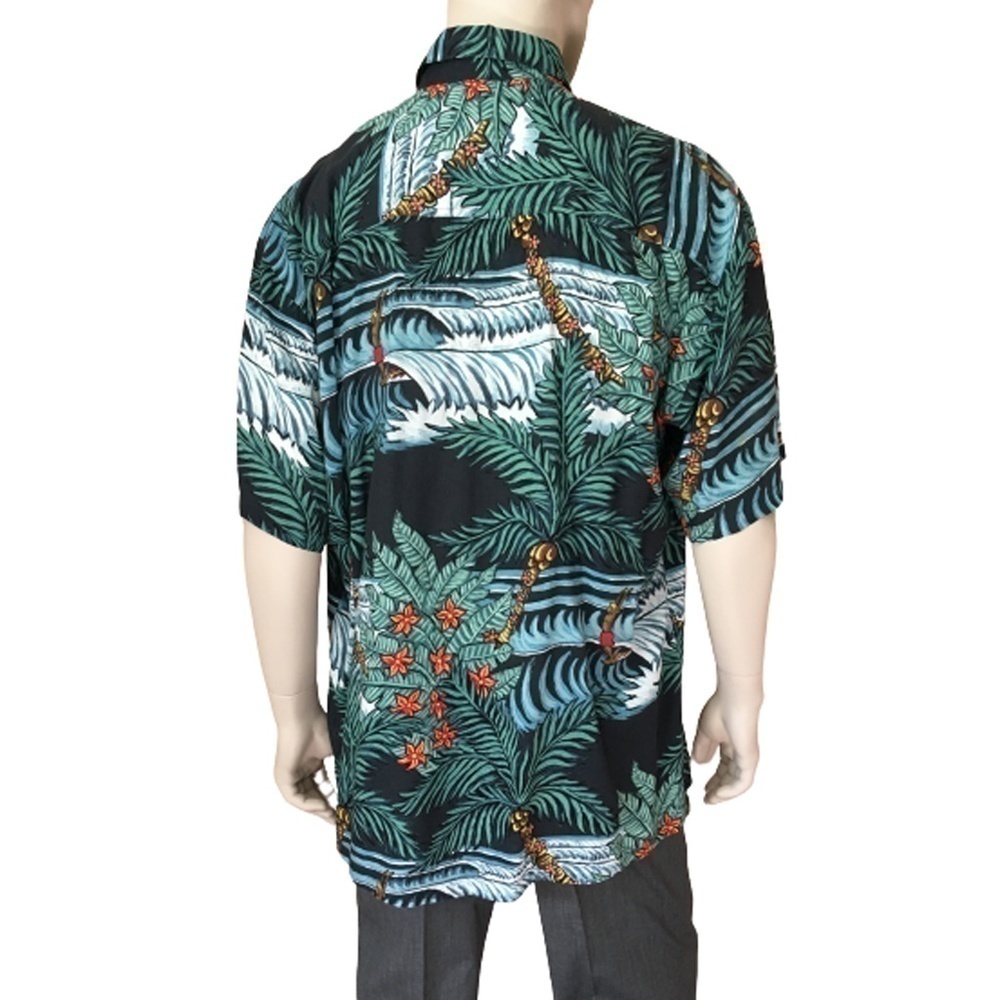 Ron Anderson Collection by KAHALA Shirt Rayon Hawaiian Tiki Tropical Vintage - Picture 4 of 9